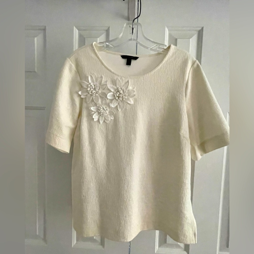 Banana Republic floral embellished top